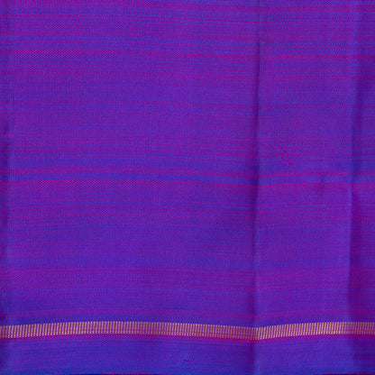 Purple Kanchipuram Borderless Silk Saree Handwoven Pure Silk Pure Zari For Festive Wear PV GTA 103 - Silk Sari - Panjavarnam PV GTA 103
