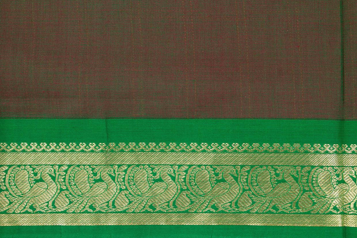 Red And Green Kanchi Cotton Saree For Office Wear PV NYC KC 1083 - Cotton Saree - Panjavarnam
