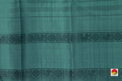 Red And Grey Kanchipuram Silk Saree Handwoven Pure Silk No Zari For Festive Wear PV RM NZ 433 - Silk Sari - Panjavarnam