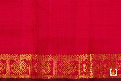 Red Floral Zari Butta Kanchipuram Silk Saree Handwoven Pure Silk Pure Zari For Festive Wear PV ABI 266 - Silk Sari - Panjavarnam