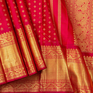 Red Kanchipuram Silk Saree For Bridal Wear PV NYC 1358 - Silk Sari - Panjavarnam PV NYC 1358