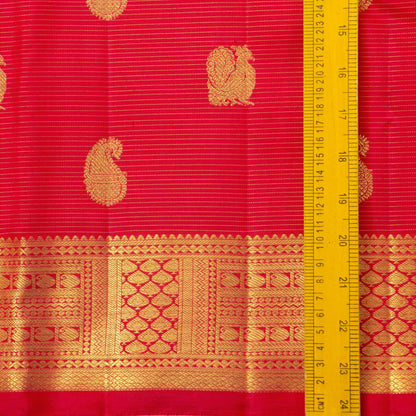 Red Kanchipuram Silk Saree For Wedding Wear PV NYC 1303 - Silk Sari - Panjavarnam PV NYC 1303