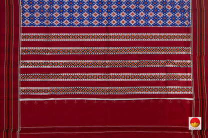 Royal Blue Pochampally Silk Saree Double Ikkat Handwoven Pure Silk For Wedding Wear PIK 363 - Pochampally Silk - Panjavarnam