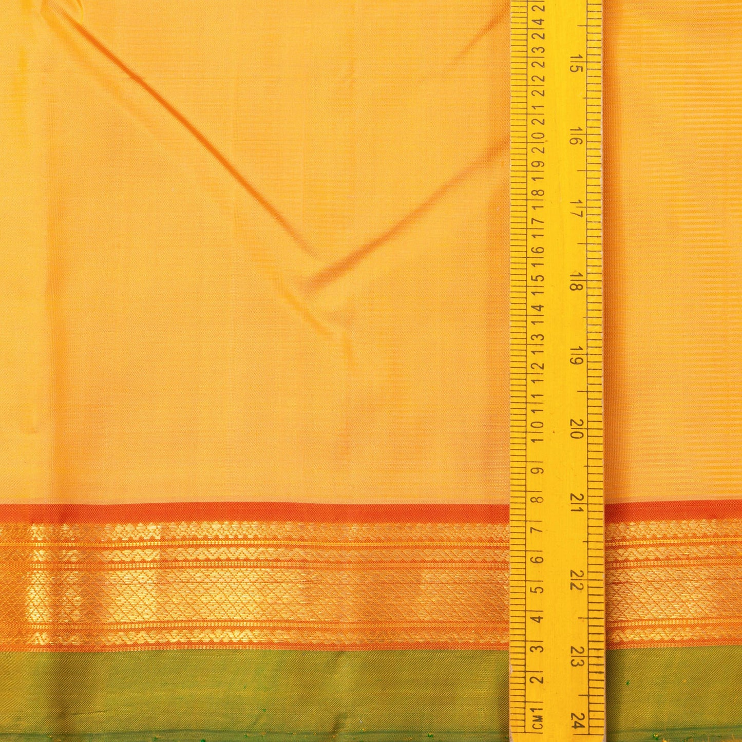 Sandal And Orange Kanchipuram Silk Saree With Small Border Handwoven Pure Silk For Festive Wear PV J 2462 - Silk Sari - Panjavarnam PV J 2462