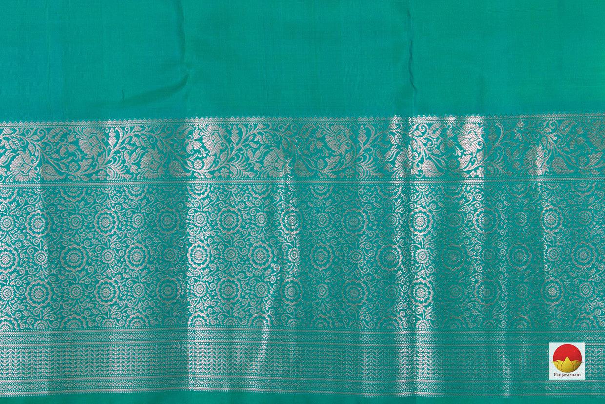 Sea Green And Blue Handwoven Soft Silk Saree Pure Silk For Festive Wear PV KU 107 - Silk Sari - Panjavarnam