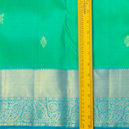 Sea Green And Blue Kanchipuram Silk Saree For Festive Wear PV NYC 1568 - Silk Sari - Panjavarnam PV NYC 1568