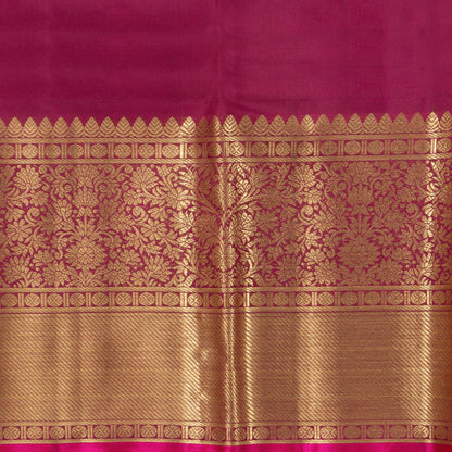 Sea Green And Maroon Kanchipuram Silk Saree With Morning Evening Border Handwoven Pure Silk For Wedding Wear PV NYC 1120 - Silk Sari - Panjavarnam PV NYC 1120