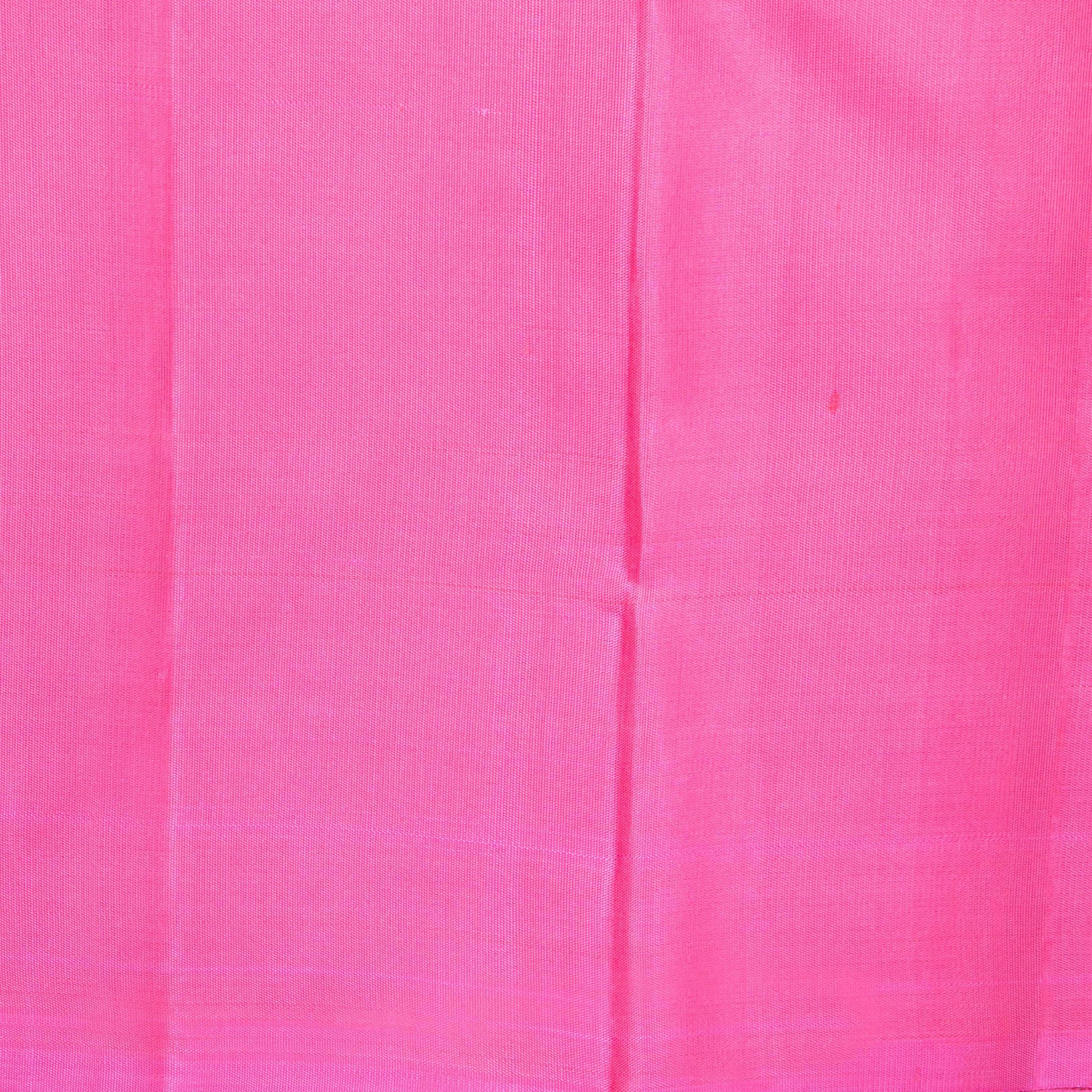 Sea Green And Pink Kanchipuram Silk Saree Borderless Handwoven Pure Silk For Festive Wear PV NYC 1230 - Silk Sari - Panjavarnam PV NYC 1230