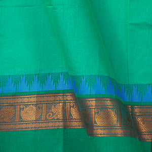Sea Green Chettinad Cotton Saree PV SK CC 172 - Cotton Saree - Panjavarnam PV SK CC 172
