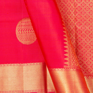 Tomato Red Kanchipuram Silk Saree For Wedding Wear PV NYC 1566 - Silk Sari - Panjavarnam PV NYC 1566
