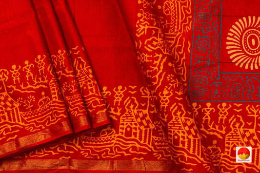 Tussar Silk Saree - Handwoven Pure Silk - PT 695 - Tussar Silk - Panjavarnam