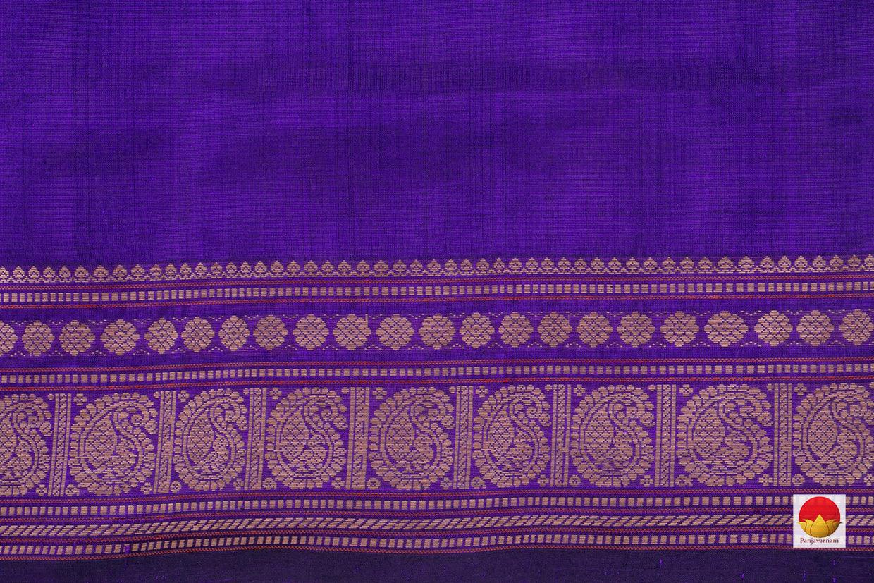 Violet Kanchi Silk Cotton Saree With Silk Thread Work Handwoven For Office Wear PV KSC 1223 - Silk Cotton - Panjavarnam
