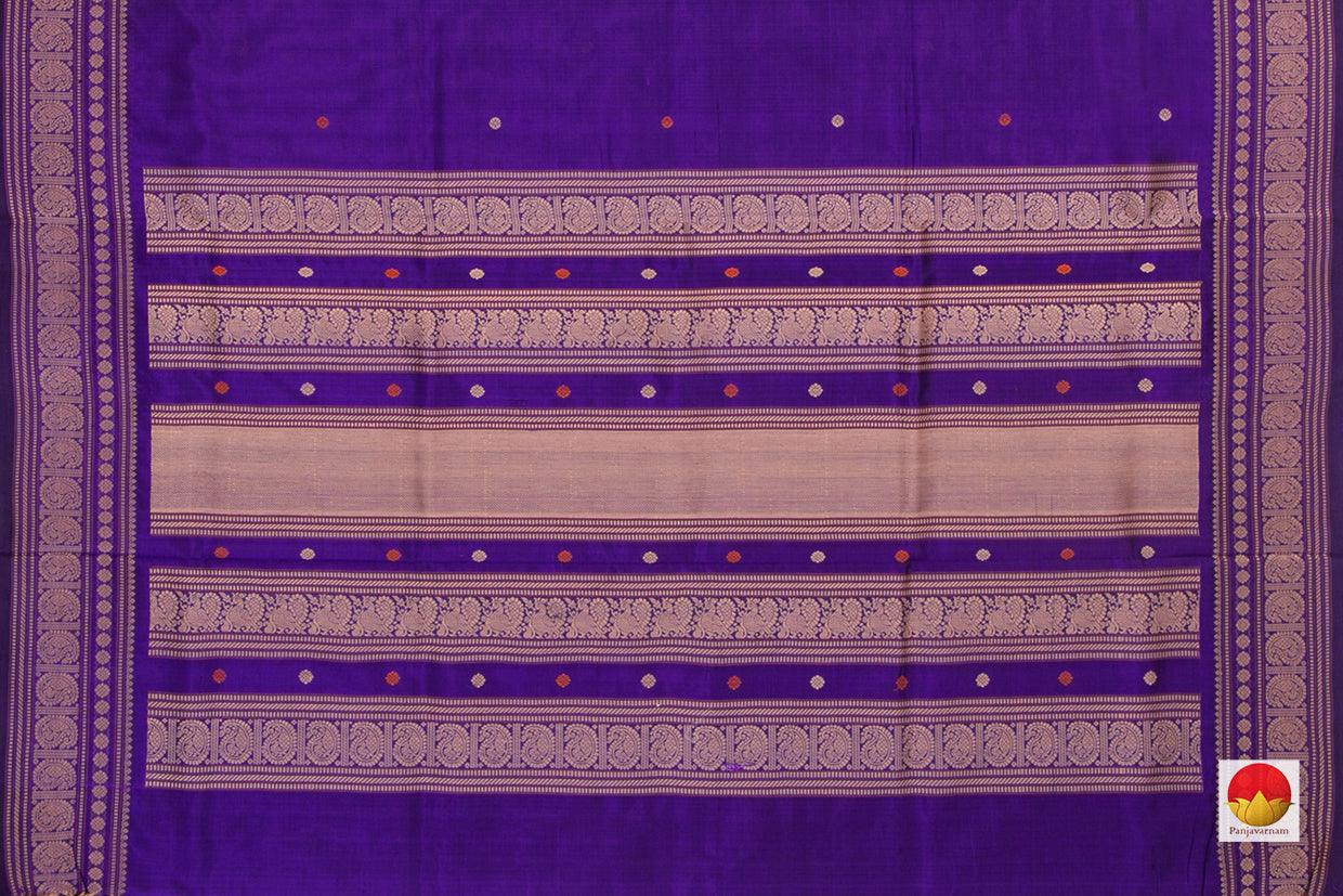 Violet Kanchi Silk Cotton Saree With Silk Thread Work Handwoven For Office Wear PV KSC 1223 - Silk Cotton - Panjavarnam PV KSC 1223