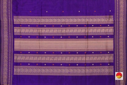 Violet Kanchi Silk Cotton Saree With Silk Thread Work Handwoven For Office Wear PV KSC 1223 - Silk Cotton - Panjavarnam PV KSC 1223