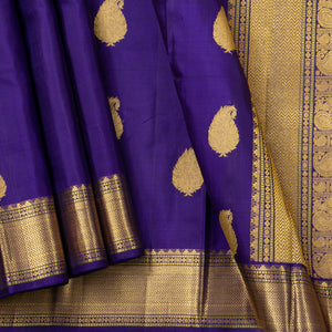Violet Kanchipuram Silk Saree For Wedding Wear PV NYC 1464 - Silk Sari - Panjavarnam PV NYC 1464