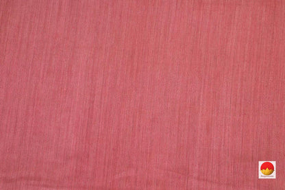 Watermelon Pink Pure Tussar Silk Saree With Embroidery Border Handwoven For Office Wear PT 756 - Tussar Silk - Panjavarnam PT 756