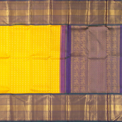 Yellow And Green Kanchipuram Silk Saree For Wedding Wear PV NYC 1396 - Silk Sari - Panjavarnam PV NYC 1396