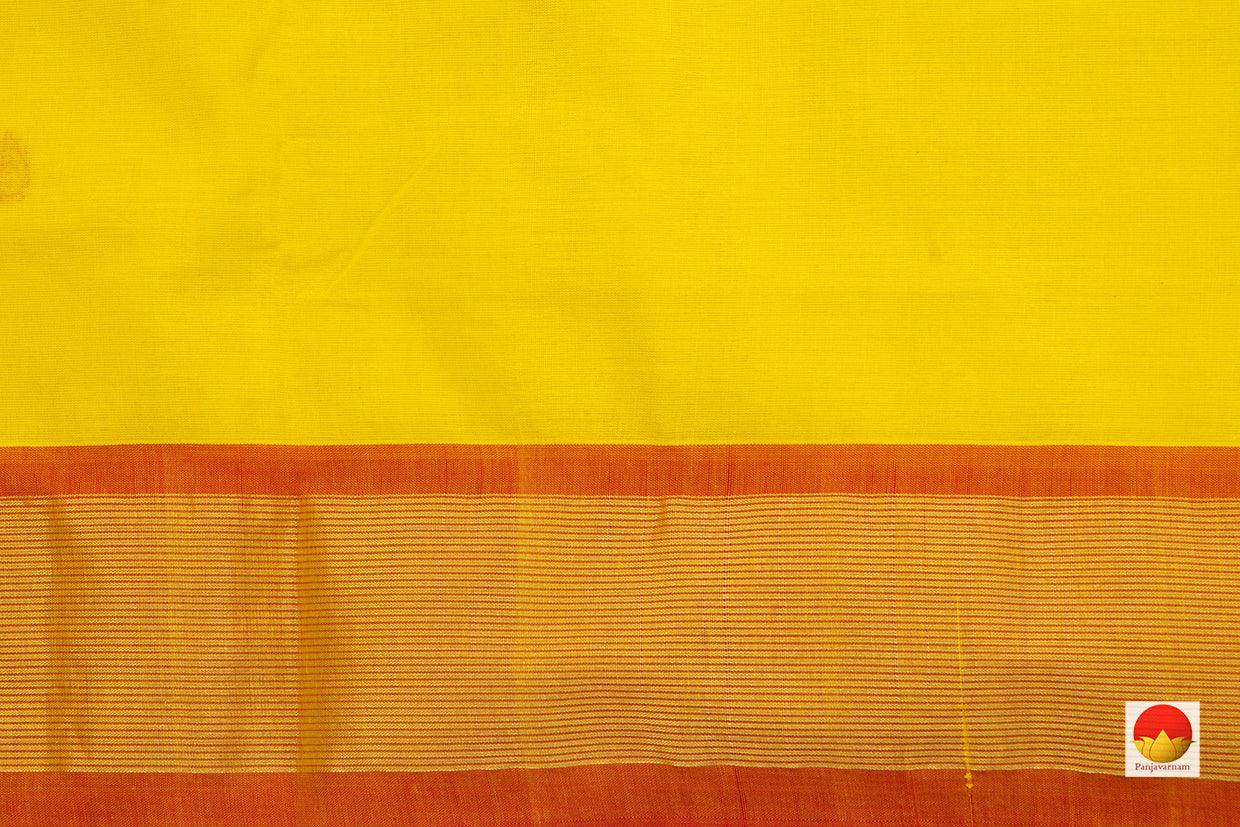 Yellow Handwoven Paithani Cotton Saree For Festive Wear PV MG 101 - Paithani Saree - Panjavarnam PV MG 101