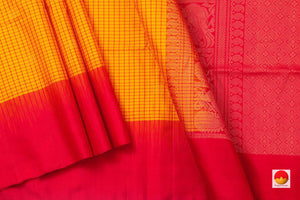 Yellow Handwoven Soft Silk Saree Pure Silk For Office Wear PV RSP 101 - Silk Sari - Panjavarnam PV RSP 101