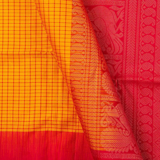 Yellow Handwoven Soft Silk Saree Pure Silk For Office Wear PV RSP 101 - Silk Sari - Panjavarnam PV RSP 101
