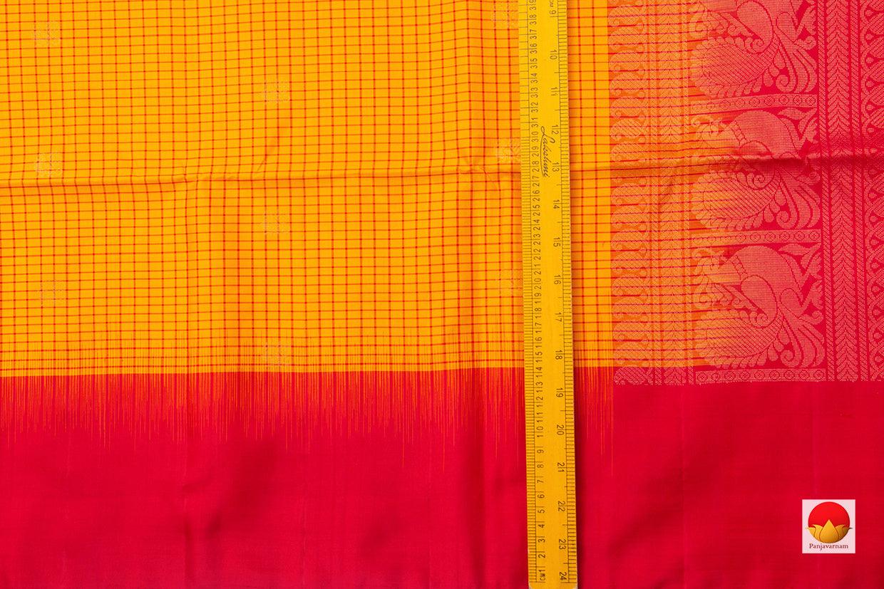 Yellow Handwoven Soft Silk Saree Pure Silk For Office Wear PV RSP 101 - Silk Sari - Panjavarnam PV RSP 101