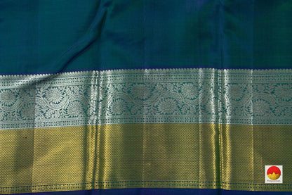 Yellow Jacquard Kanchipuram Silk Saree Handwoven Pure Silk Pure Zari For Wedding Wear PV NYC 656 - Silk Sari - Panjavarnam PV NYC 656