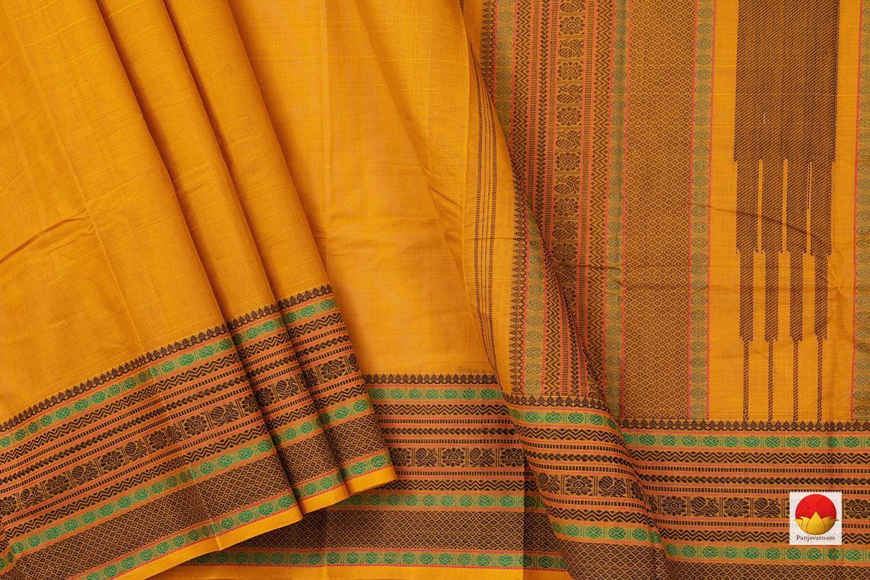 Yellow Kanchi Cotton Saree For Office Wear PV KC 383 - Cotton Saree - Panjavarnam PV KC 383