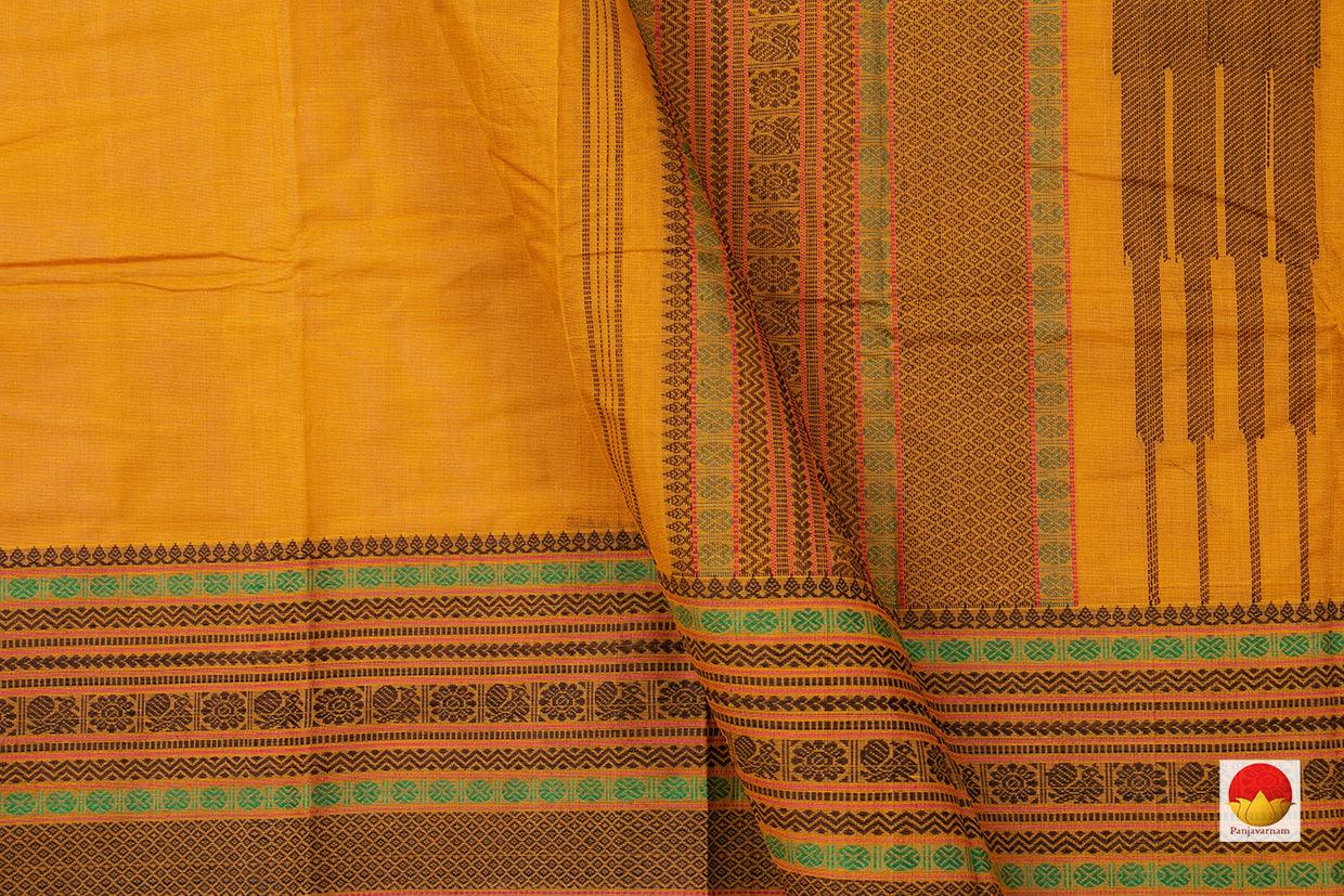 Yellow Kanchi Cotton Saree For Office Wear PV KC 383 - Cotton Saree - Panjavarnam PV KC 383