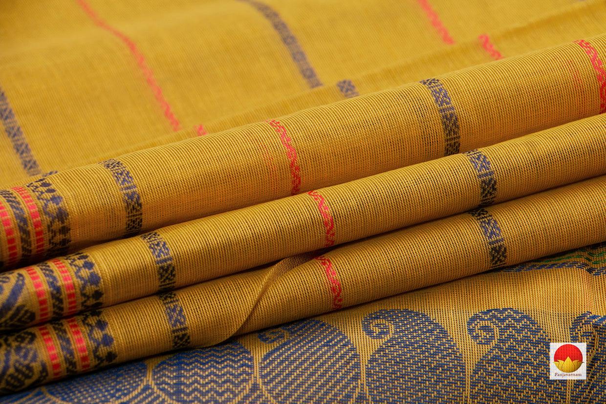 Yellow Kanchi Cotton Saree For Office Wear PV KC 387 - Cotton Saree - Panjavarnam