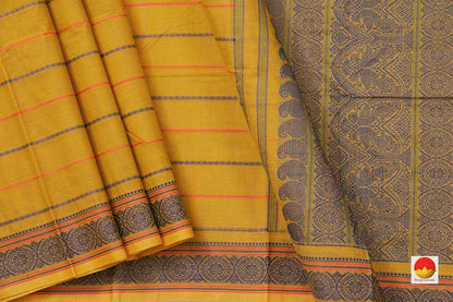 Yellow Kanchi Cotton Saree For Office Wear PV KC 387 - Cotton Saree - Panjavarnam PV KC 387