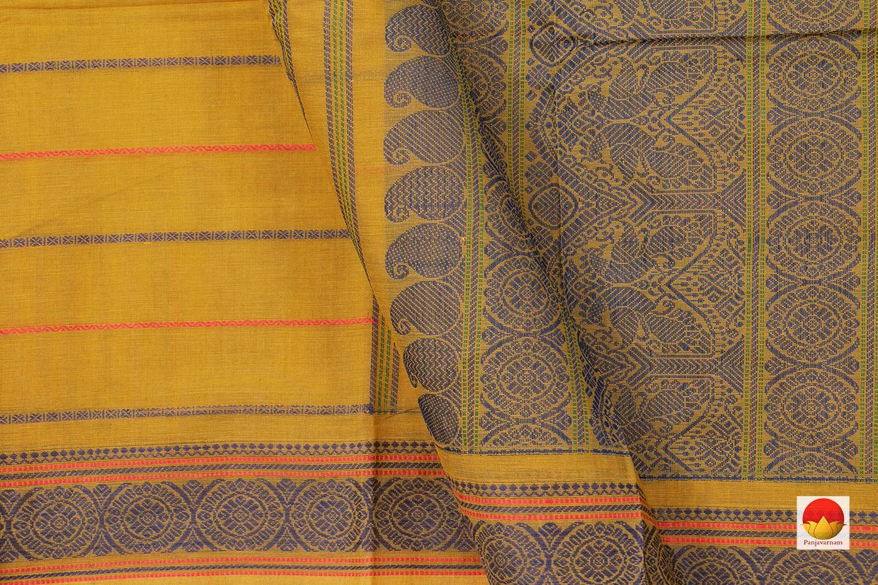 Yellow Kanchi Cotton Saree For Office Wear PV KC 387 - Cotton Saree - Panjavarnam PV KC 387