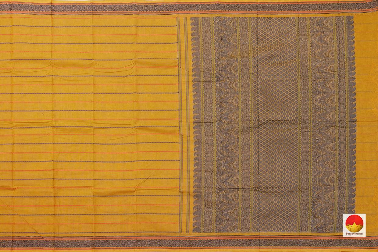 Yellow Kanchi Cotton Saree For Office Wear PV KC 387 - Cotton Saree - Panjavarnam PV KC 387