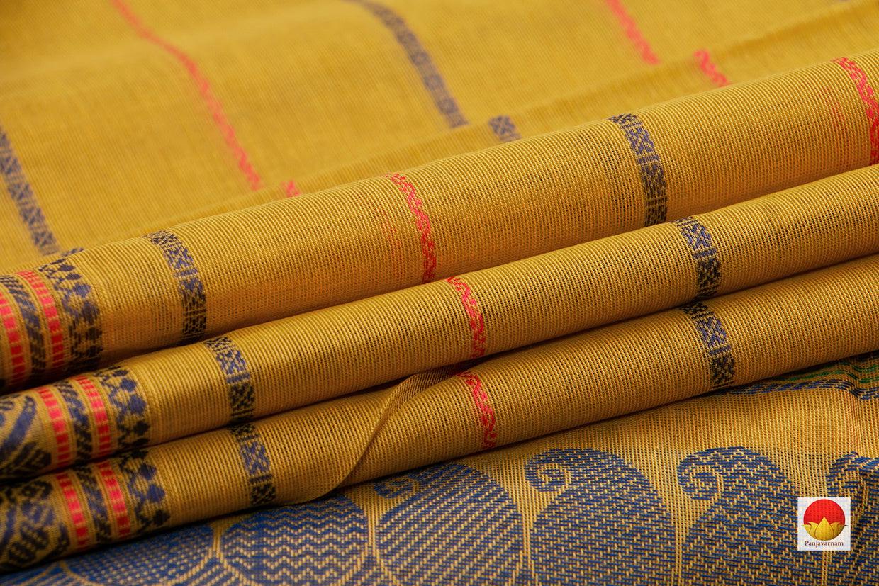 Yellow Kanchi Cotton Saree For Office Wear PV KC 387 - Cotton Saree - Panjavarnam PV KC 387