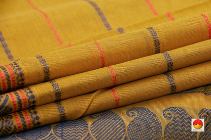 Yellow Kanchi Cotton Saree For Office Wear PV KC 387 - Cotton Saree - Panjavarnam PV KC 387