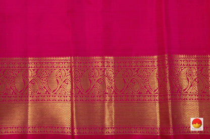 Yellow Kanchipuram Silk Saree Handwoven Pure Silk Pure Zari For Wedding Wear PV NYC 755 - Silk Sari - Panjavarnam PV NYC 755