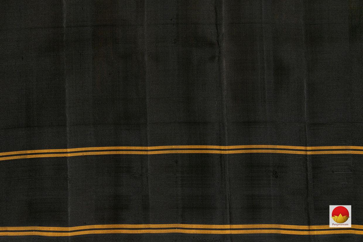 Yellow Kanchipuram Silk Saree Handwoven Pure Silk Temple Border No Zari PV KNN 196 - Silk Sari - Panjavarnam PV KNN 196