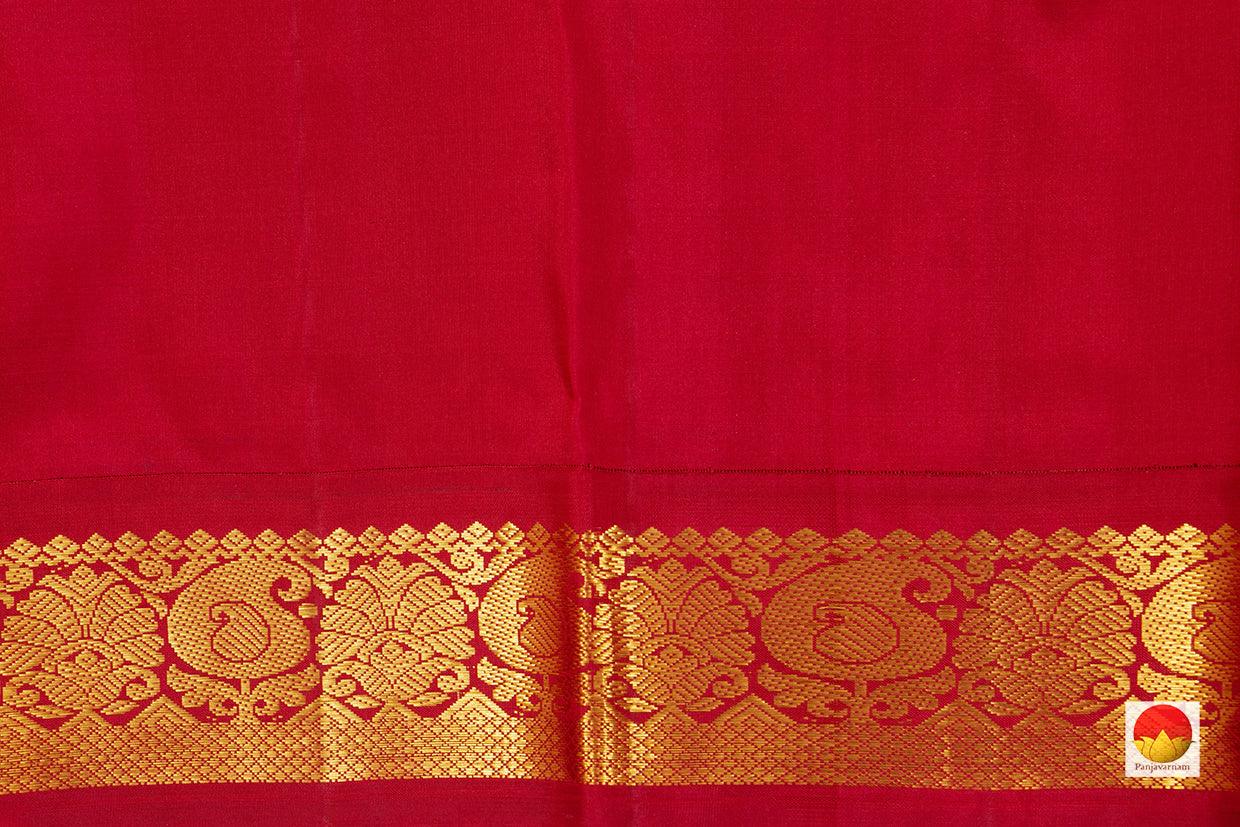 Yellow Kanchipuram Silk Saree With Ganga Jamuna Border Handwoven Pure Silk For Festive Wear PV NYC 1063 - Silk Sari - Panjavarnam