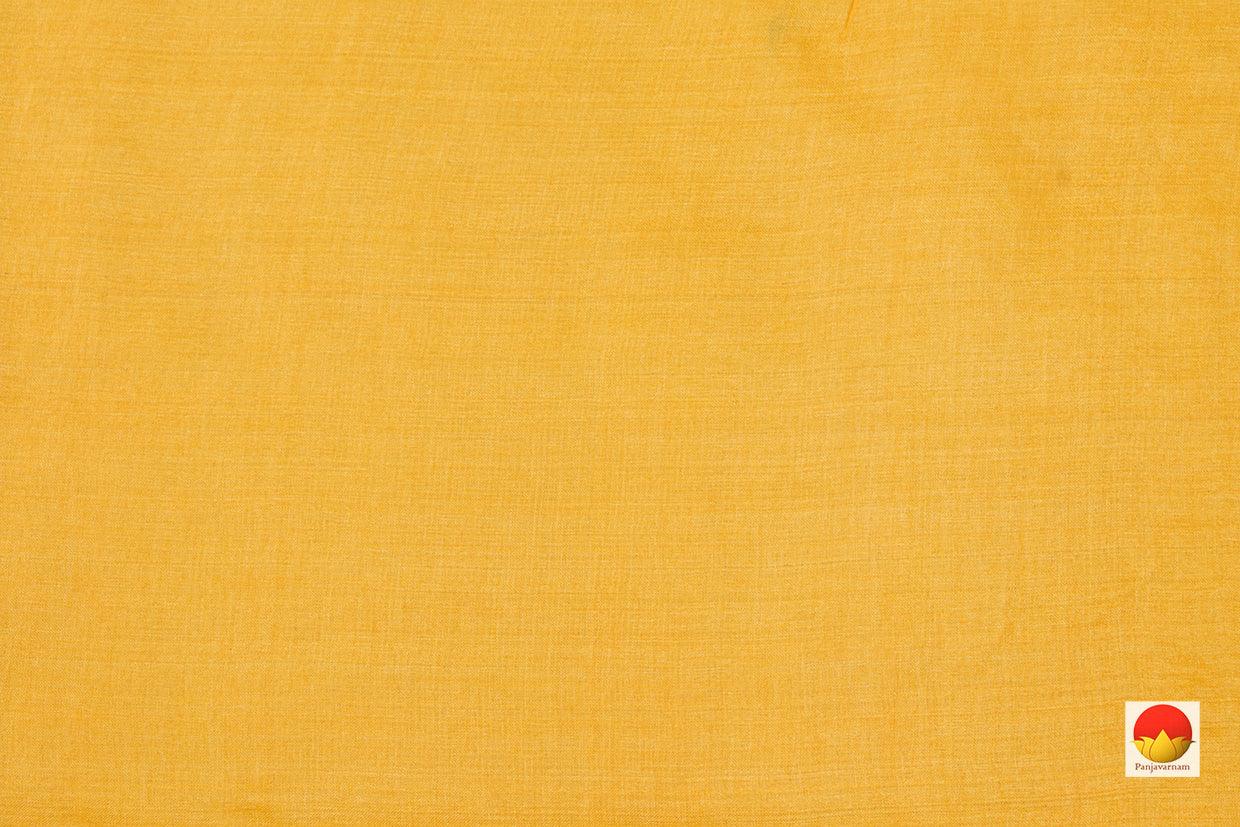 Yellow Ochre Pure Tussar Silk Saree With Embroidery Border For Casual Wear PT 750 - Tussar Silk - Panjavarnam PT 750