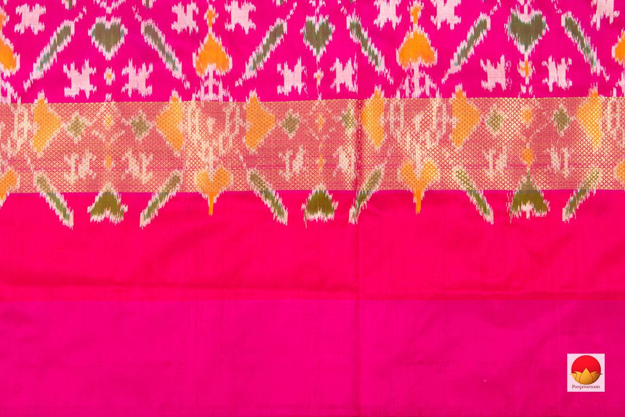 Yellow Pochampally Ikkat Silk Saree Handwoven Pure Silk For Festive Wear PIK 308 - Pochampally Silk - Panjavarnam