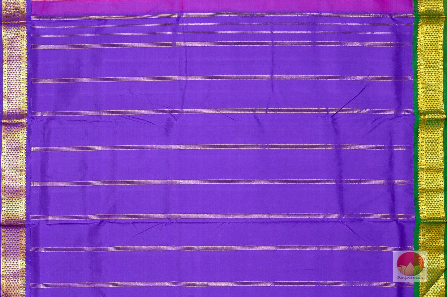 9 Yards - Ganga Jamuna Handwoven Pure Silk Kanjivaram Saree - Pure Zari - PV NY G 1006 - Silk Sari - Panjavarnam PV NY G1006