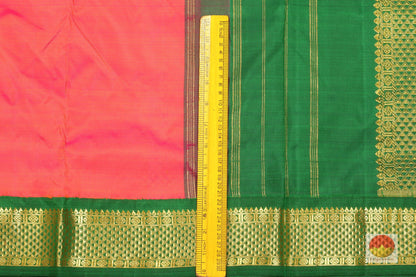 9 Yards - Ganga Jamuna Handwoven Pure Silk Kanjivaram Saree - Pure Zari - PV NY G 1006 - Silk Sari - Panjavarnam PV NY G1006