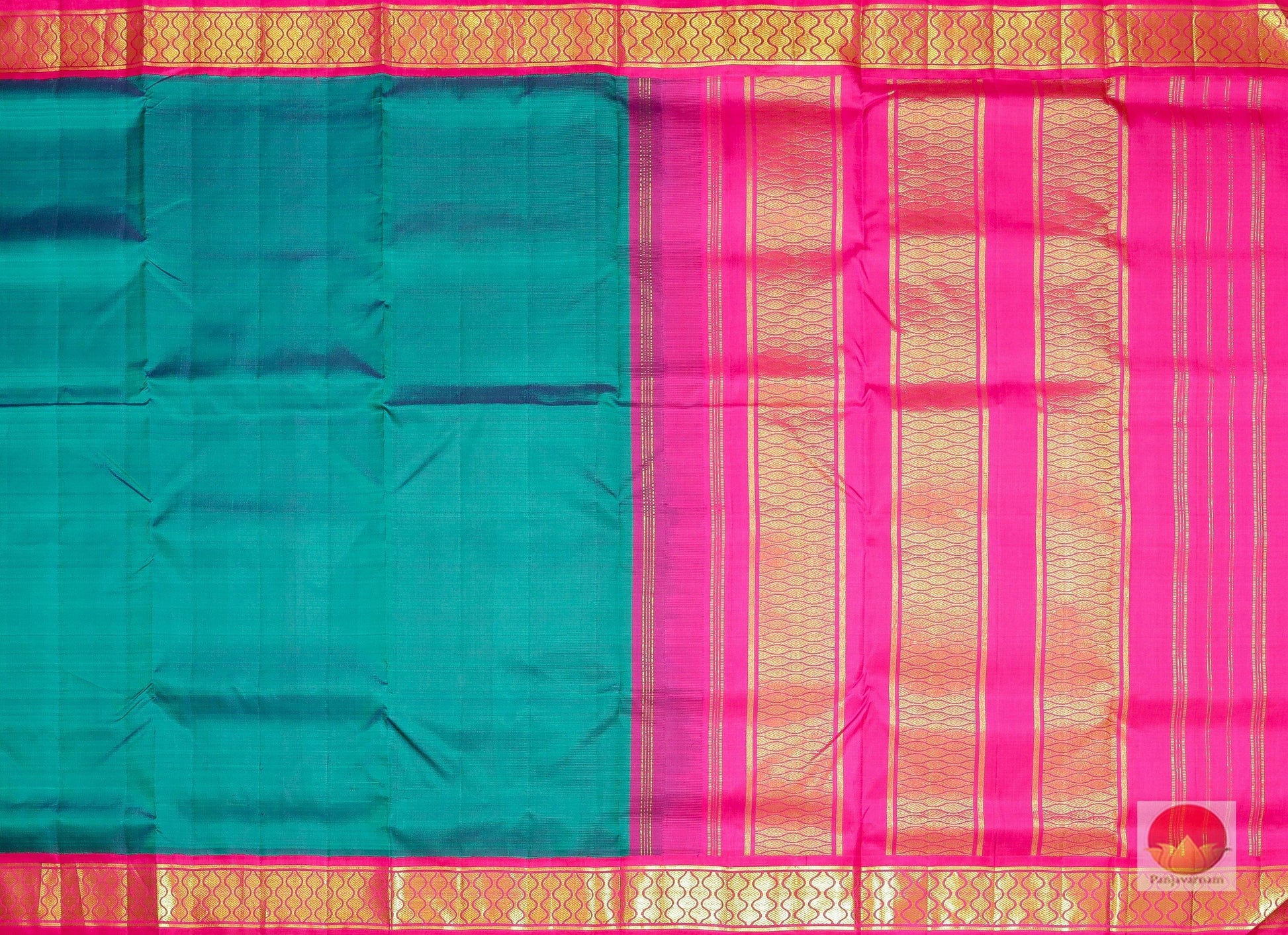 9 Yards - Handwoven Pure Silk Kanjivaram Saree - Pure Zari - PV NY G1004 - Archives - Silk Sari - Panjavarnam