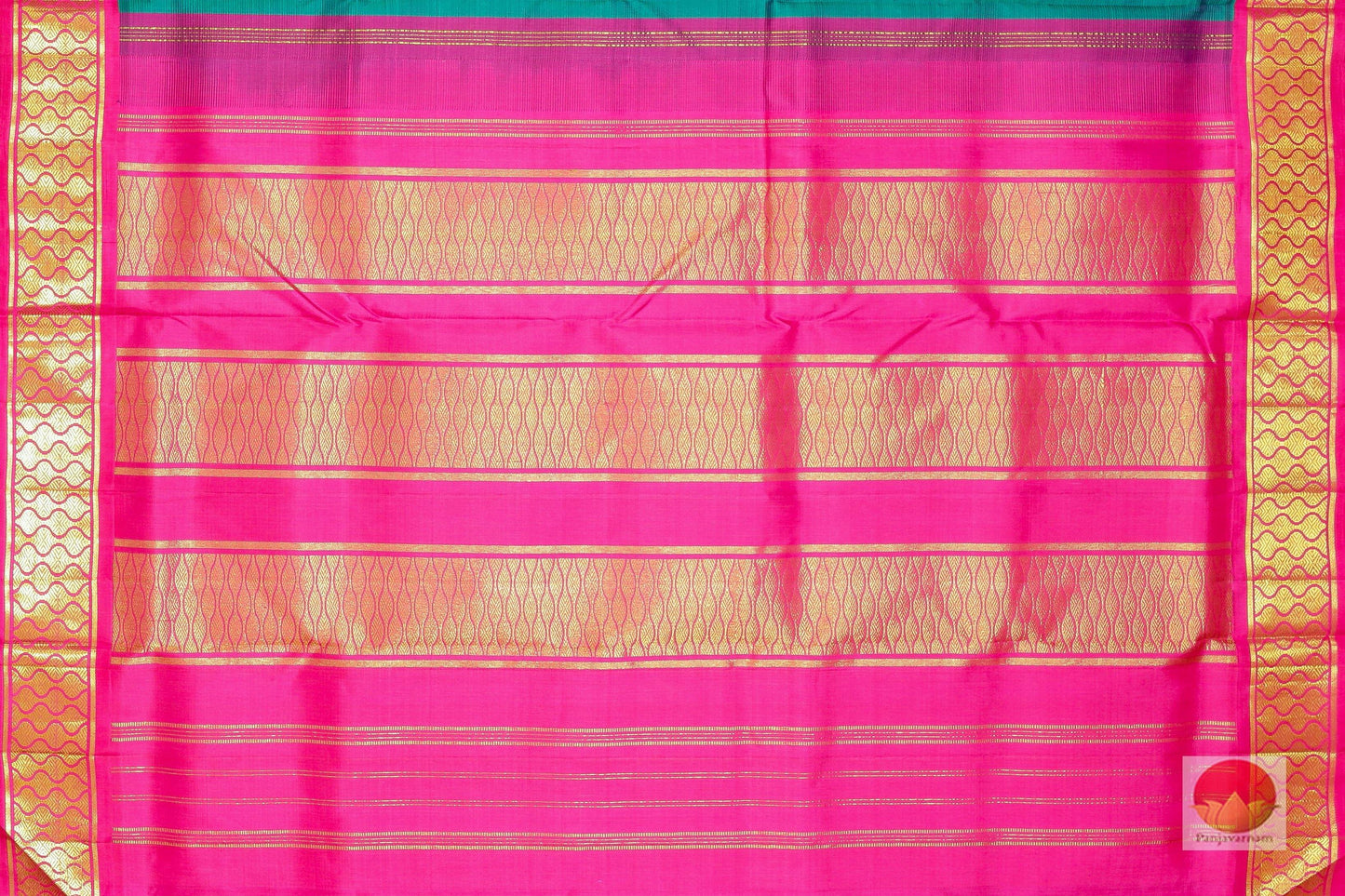 9 Yards - Handwoven Pure Silk Kanjivaram Saree - Pure Zari - PV NY G1004 - Archives - Silk Sari - Panjavarnam