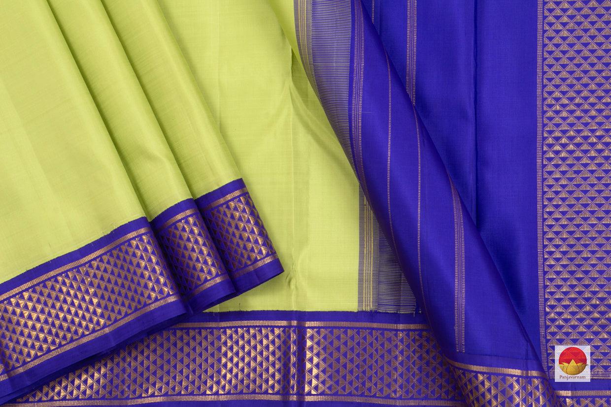 9 Yards - Kanchipuram Silk Saree - Handwoven Pure Silk - Ganga Jamuna Border - PV NYC 31 - 9 yards silk saree - Panjavarnam PV NYC 31