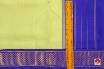 9 Yards - Kanchipuram Silk Saree - Handwoven Pure Silk - Ganga Jamuna Border - PV NYC 31 - 9 yards silk saree - Panjavarnam PV NYC 31