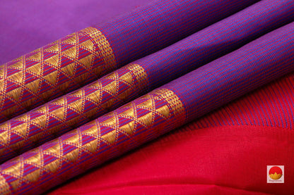9 Yards - Kanchipuram Silk Saree - Handwoven Pure Silk - Pure Zari - PV NYC 29 - 9 yards silk saree - Panjavarnam