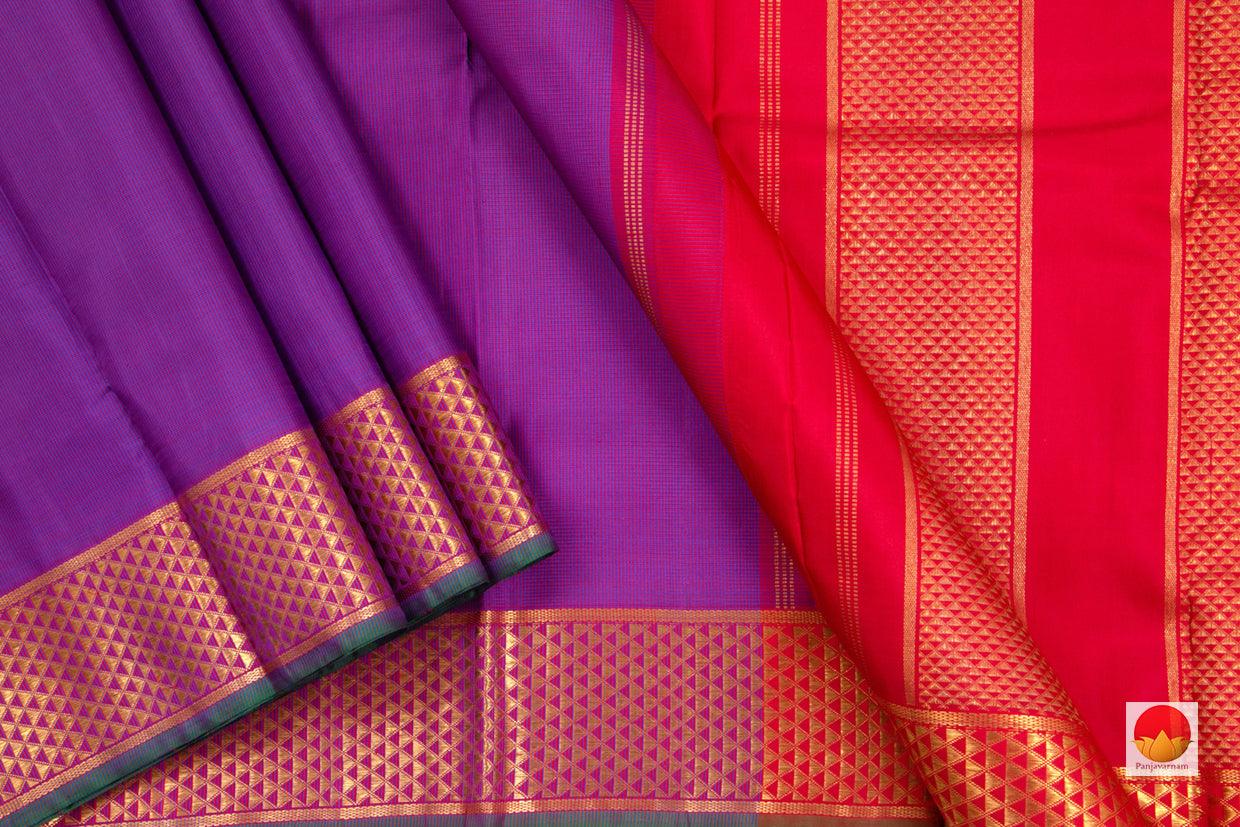 9 Yards - Kanchipuram Silk Saree - Handwoven Pure Silk - Pure Zari - PV NYC 29 - 9 yards silk saree - Panjavarnam PV NYC 29