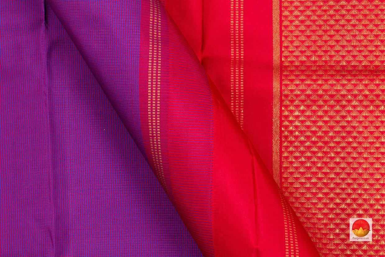 9 Yards - Kanchipuram Silk Saree - Handwoven Pure Silk - Pure Zari - PV NYC 29 - 9 yards silk saree - Panjavarnam PV NYC 29