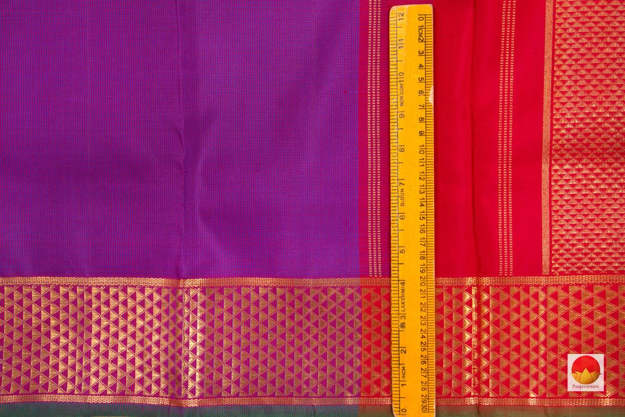 9 Yards - Kanchipuram Silk Saree - Handwoven Pure Silk - Pure Zari - PV NYC 29 - 9 yards silk saree - Panjavarnam PV NYC 29