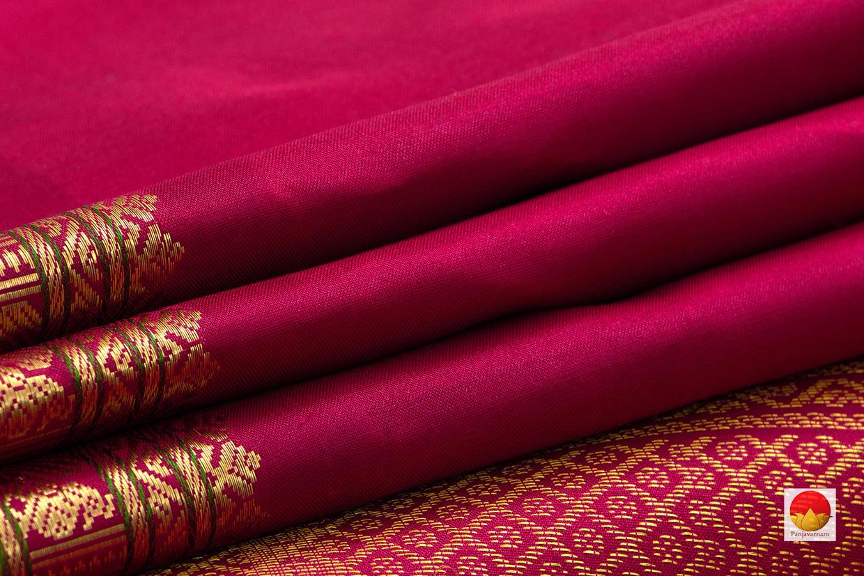 9 Yards - Kanchipuram Silk Saree - Handwoven Pure Silk - Pure Zari - PV NYC 496 - 9 yards silk saree - Panjavarnam